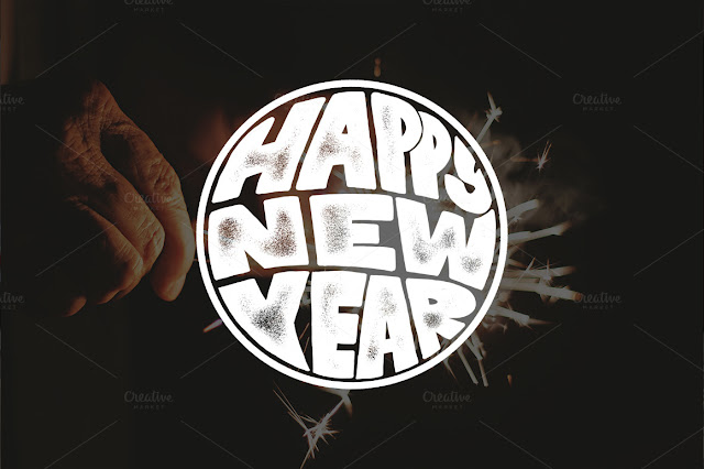  Happy new Years Lettering Overlays