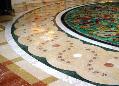 Natural stone floor