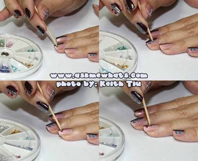 rhinestones and nail art! rhinestones on nails. rhinestones and nail art!