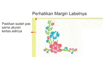 margin dan ukuran label nama undangan