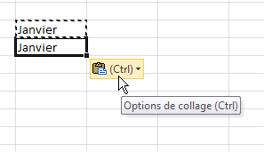 capture d'écran Excel