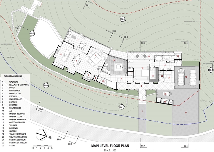 First floor plan of Bartlett Home by SARCO Architects