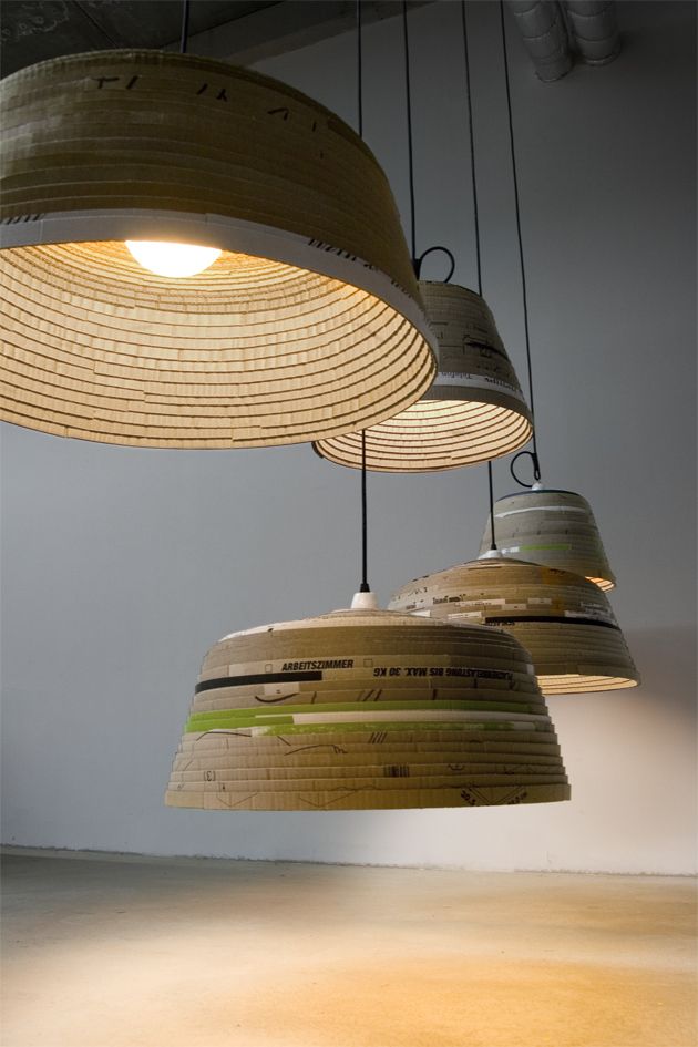 paper fix | cardboard pendant lamps