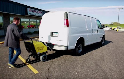 CarCaddy Electric Car Pusher Pushes Stalled Cars, Trucks, Recreational Vehicles Into The Garages