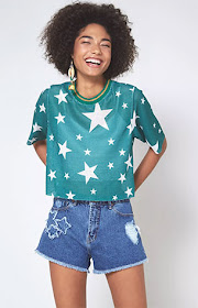 top cropped tela estrelas