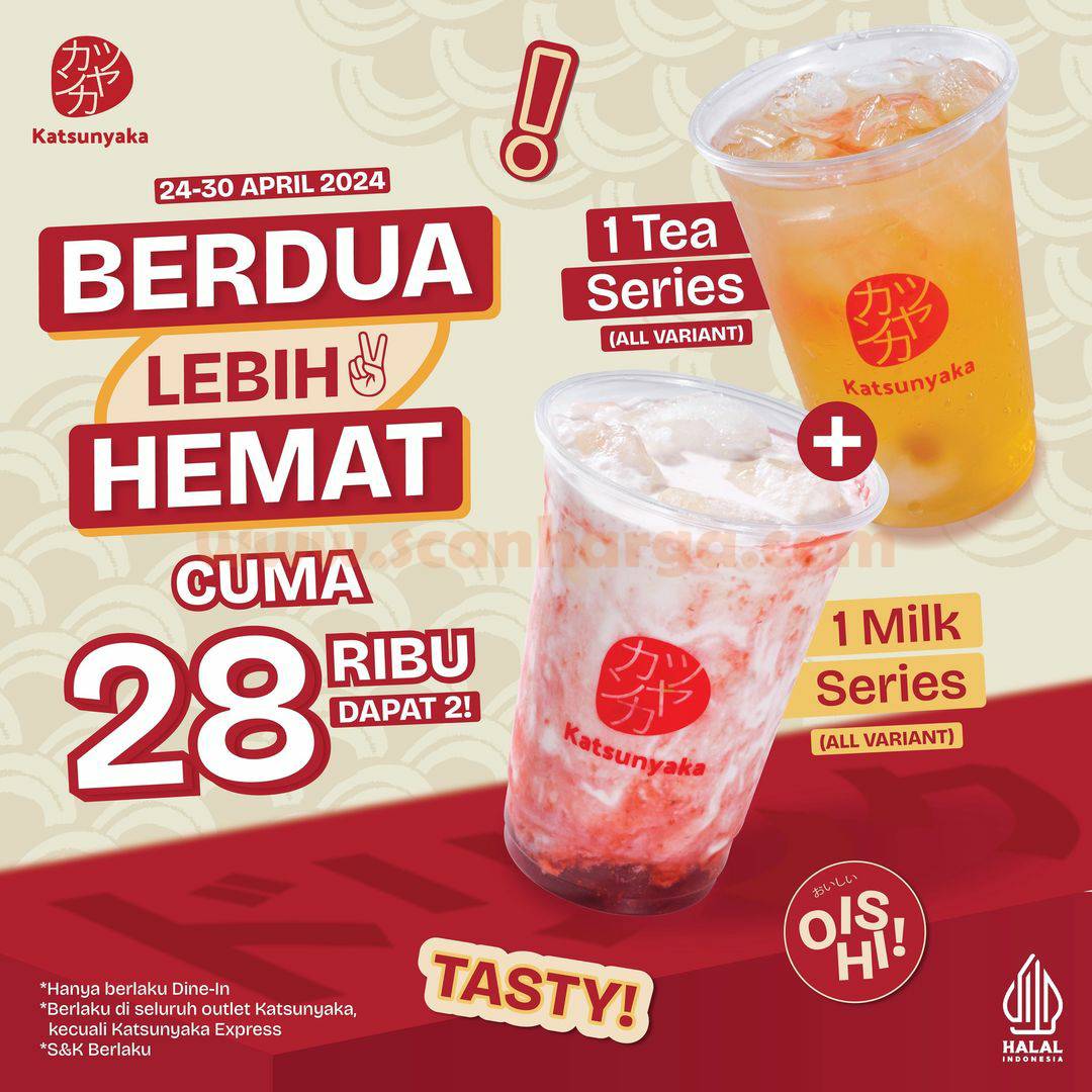 Promo KATSUNYAKA PAKET BERDUA LEBIH HEMAT – 2 Minuman Cuma Rp. 28RIBU