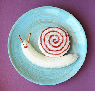 lanche decorado caracol banana