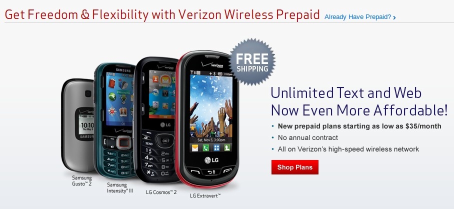 Verizon Prepaid Cell Phone Plans