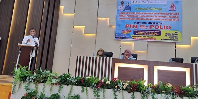 Sekda Herman Azmar Buka Sosialisasi Pekan Imunisasi Nasional Polio di Kabupaten Lima Puluh Kota