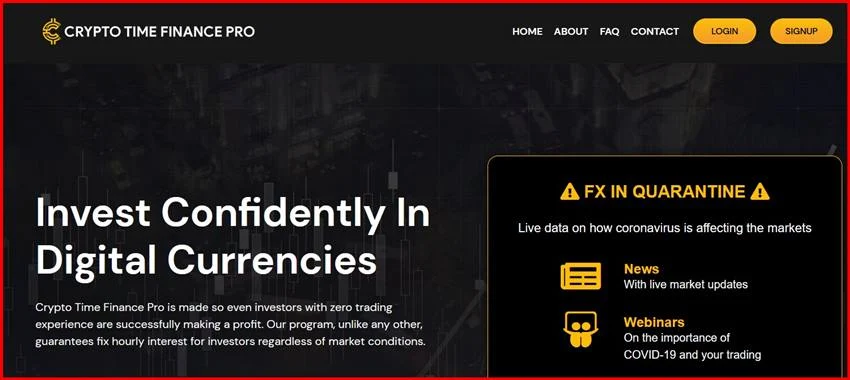 [Мошенники] cryptotimefinancepro.com – Отзывы, развод, лохотрон! Брокер Crypto Time Finance мошенник