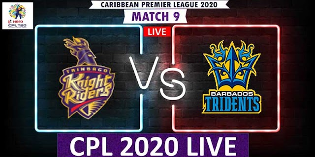 LIVE CPL20, Match 9, Trinbago Knight Riders vs Barbados Tridents