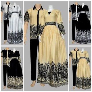  Couple  Gamis  Batik  Modern  Anisa D1906 Batik  Bagoes Solo