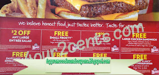 Free Printable Wendys Coupons