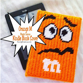 Keep your kindle safe and warm with this simple Kindle book cover based on everyone's favorite Orange character M.  You'll love how fun this looks and how free the pattern is.