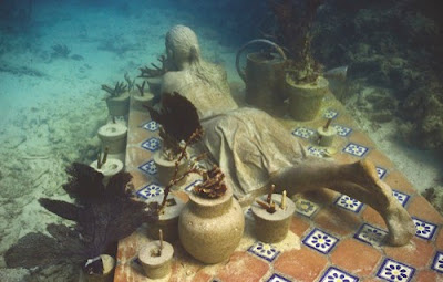 museum bawah laut, kepulauan karibia, pulau grenada, 
peninggalan sejarah, foto menakjubkan, gambar sejarah peradaban manusia