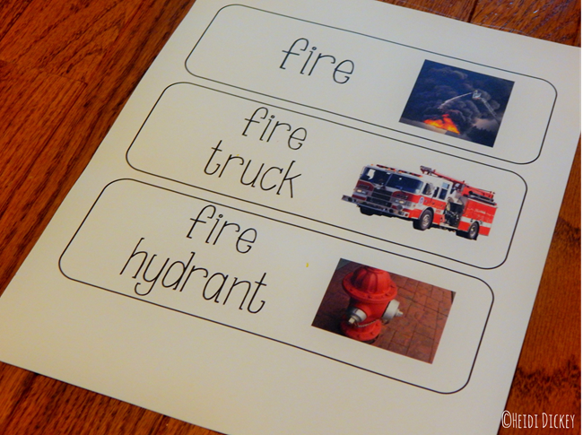 Fire Safety Vocabulary