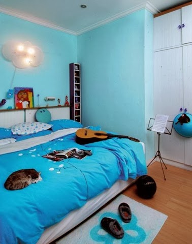 warna cat kamar tidur biru