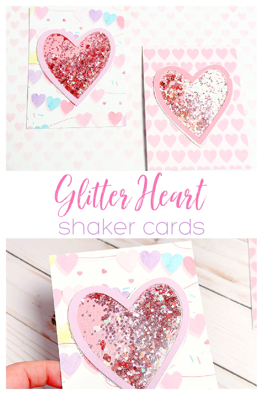 5 Little Monsters: Glitter Heart Shaker Cards