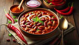 "Rajma Masala Curry - Hearty Indian kidney bean curry with rich, flavorful tomato sauce. A classic North Indian comfort food."