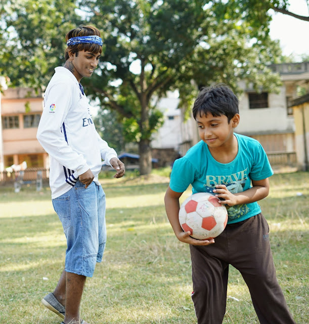 Sourajit Saha and Rick Playing Football 14