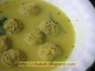 Kadhi Gole, Recipe for Kadhi Gole, Kadhi gole recipe, kadhi gola recipe, maharashtrian recipe, low calorie food, low cholesterol recipe,buttermilk curry