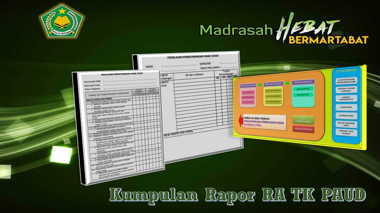 Referensi Rapor PAUD RA TK Format Word dan Excel