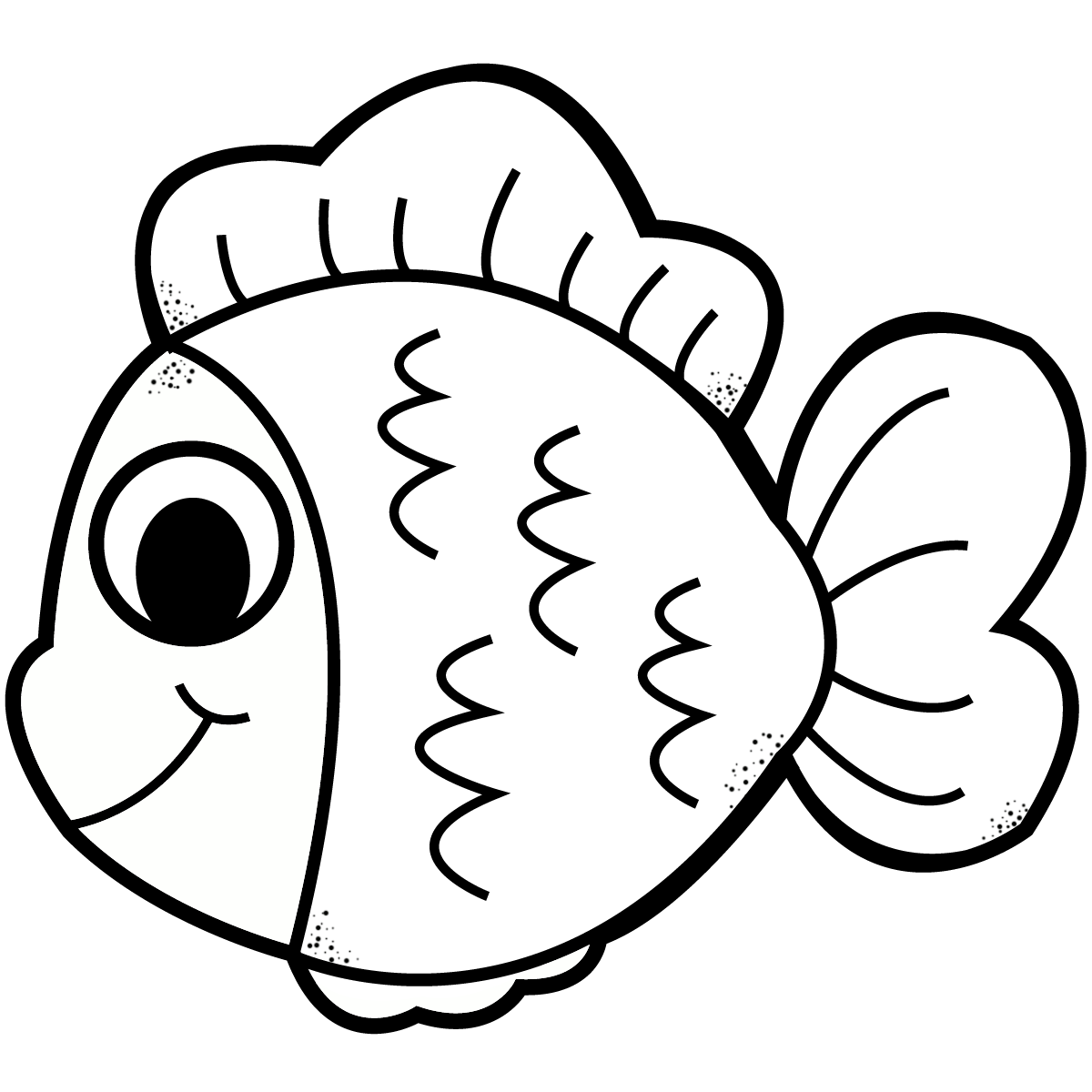 Sketsa Gambar Ikan Hitam Putih Untuk Kolase