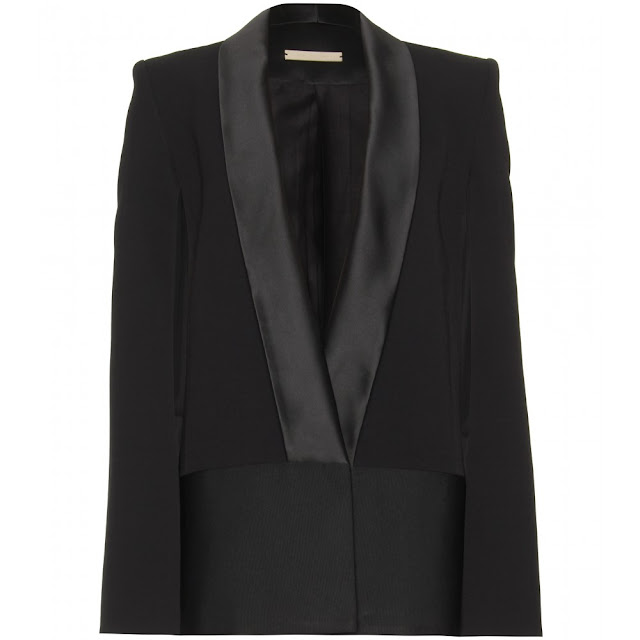  Victoria Beckham Silk and wool-blend cape jacket