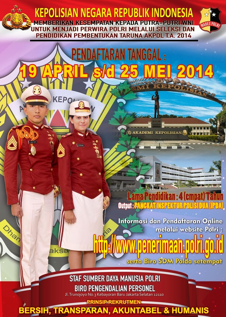 Anjas manansang: Brosur penerimaan AKPOL 2014/2015