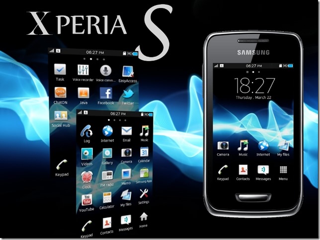 xperia theme samsung wave