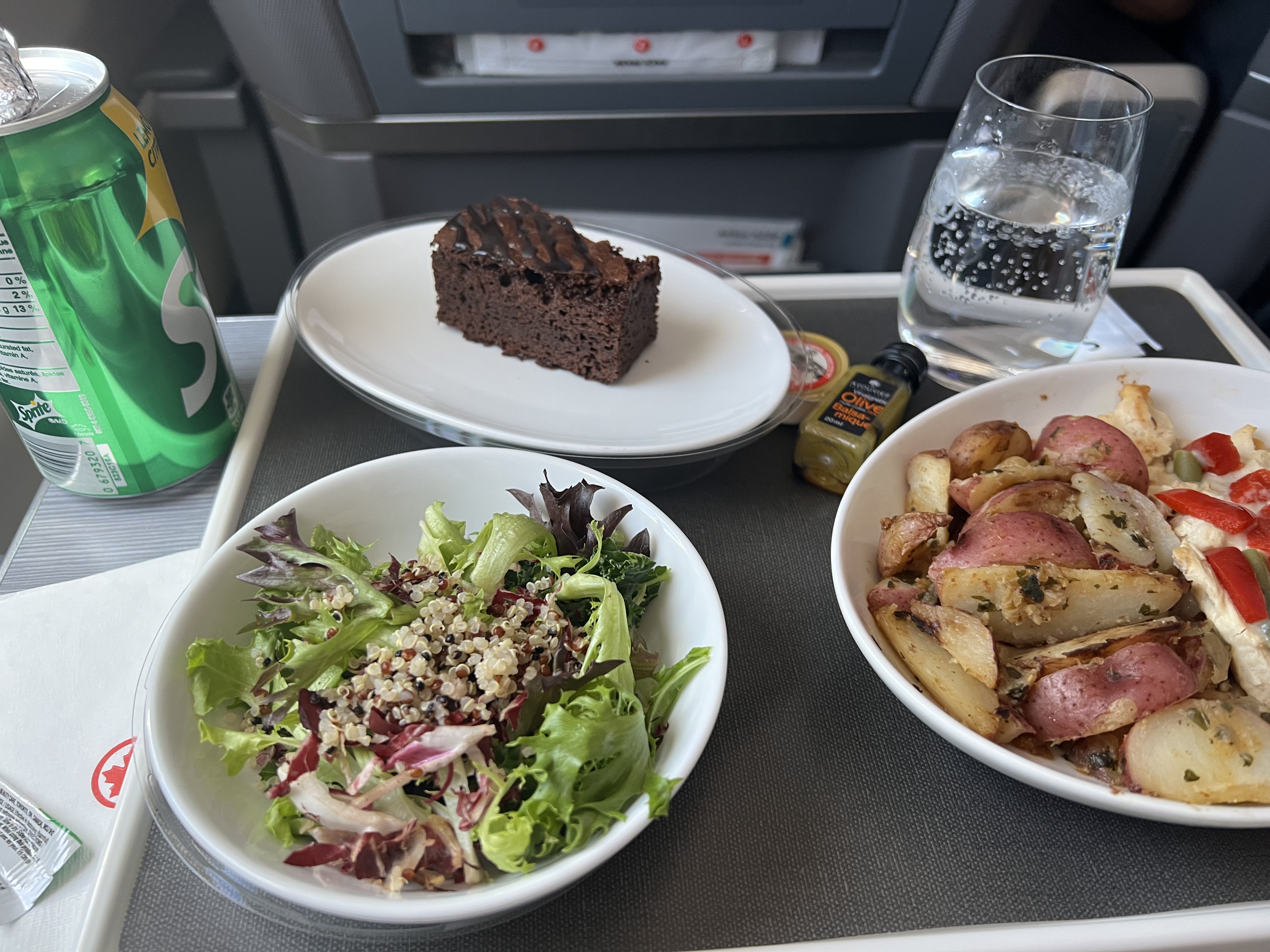 Air Canada Business Class Lunch Meal from San Diego to Canada_Adrienne Nguyen