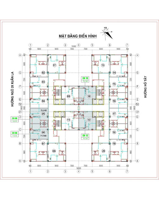 Mặt bằng dự án CT36 Xuân La