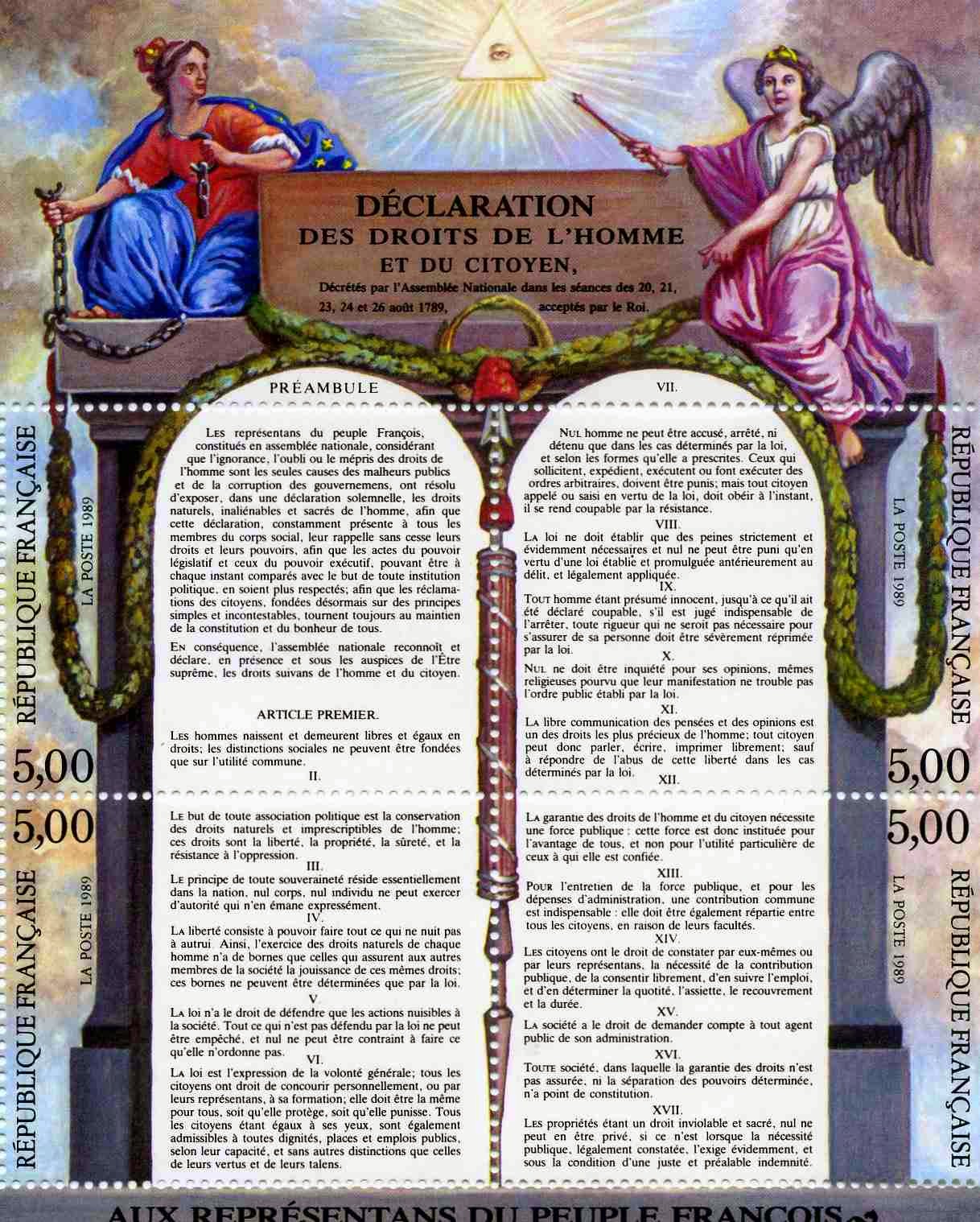 Déclaration des droits de lhomme et du citoyen 1789 Larousse