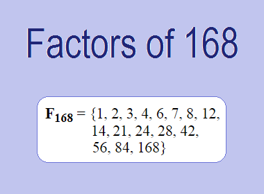 Factors of 168