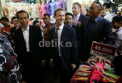 Mark Zuckerberg dan Jokowi di Tanah Abang