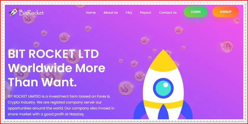 Мошеннический сайт bit-rocket.com – Отзывы, развод, платит или лохотрон? Мошенники