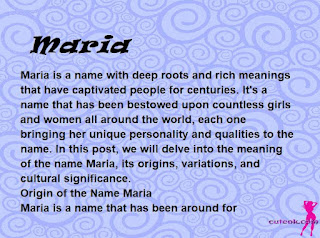 meaning of the name "Maria"