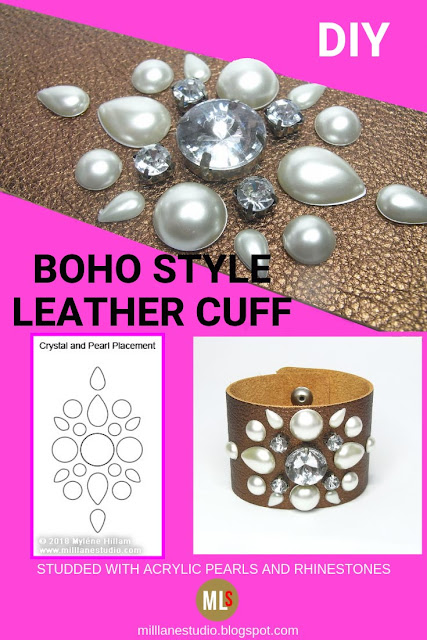 Boho style leather cuff inspiration sheet.