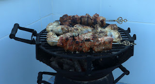 BBQ loaded with meat (the veg came later. Honest)