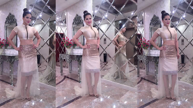 Sunny Leone In Designer Jyoti Sachdev Lyer's Outfit