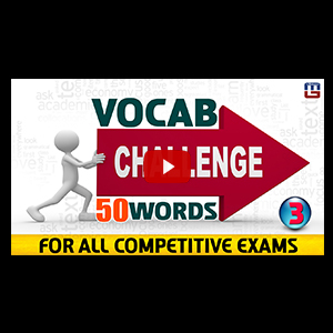 Exam Vocabulary Challenge | 3 | Quiz | English | All Competitive Exams 