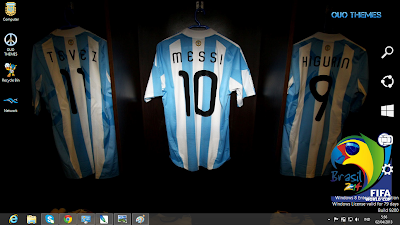 Argentina Football Team Fifa World Cup 2014 Theme For Windows 7 And 8