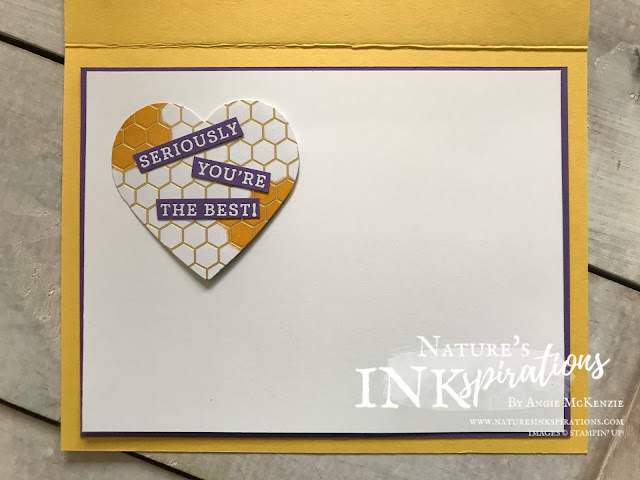 By Angie McKenzie for 3rd Thursdays Blog Hop; Click READ or VISIT to go to my blog for details! Featuring the 2020 SAB Golden Honey Specialty Designer Series Paper and the Heartfelt Bundle from the Stampin' Up! 2020 January - June Mini Catalog; #stampinup #sweettreats  #naturesinkspirations #pocketdies #heartfeltbundle #fromtheheartfacetedgems #heatembossing #goldenhoneyspecialtydsp #fussycutting #burtsbees #cardtechniques #giftideas