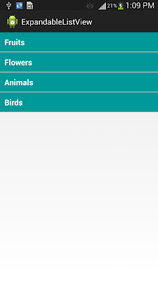 Expandable ListView 