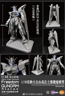 1/30 Freedom Gundam, Miniature Model Freedom Gundam Life-size yg Akan di Rilis Musim Semi 2021 di China