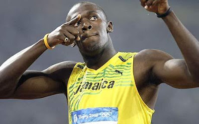 Usain Bolt gold medals in Beijing fastest man