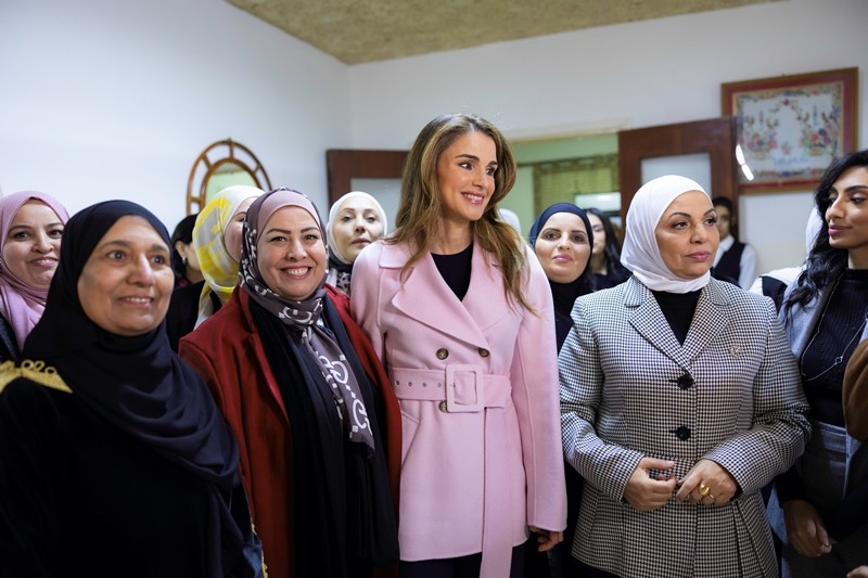 Queen Rania Al Abdullah visited Al Nashmiyat Charitable Society for Women Empowerment in Tabarbour