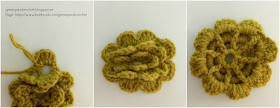 crochet flower, crochet flower accent, flower for embellishment, crochet embellishments