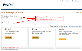 membuat akun paypal primer