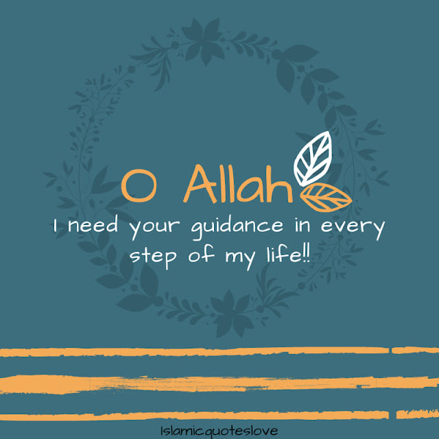 O ALLAH (SWT)  I need your guidance in every step of my life!!
